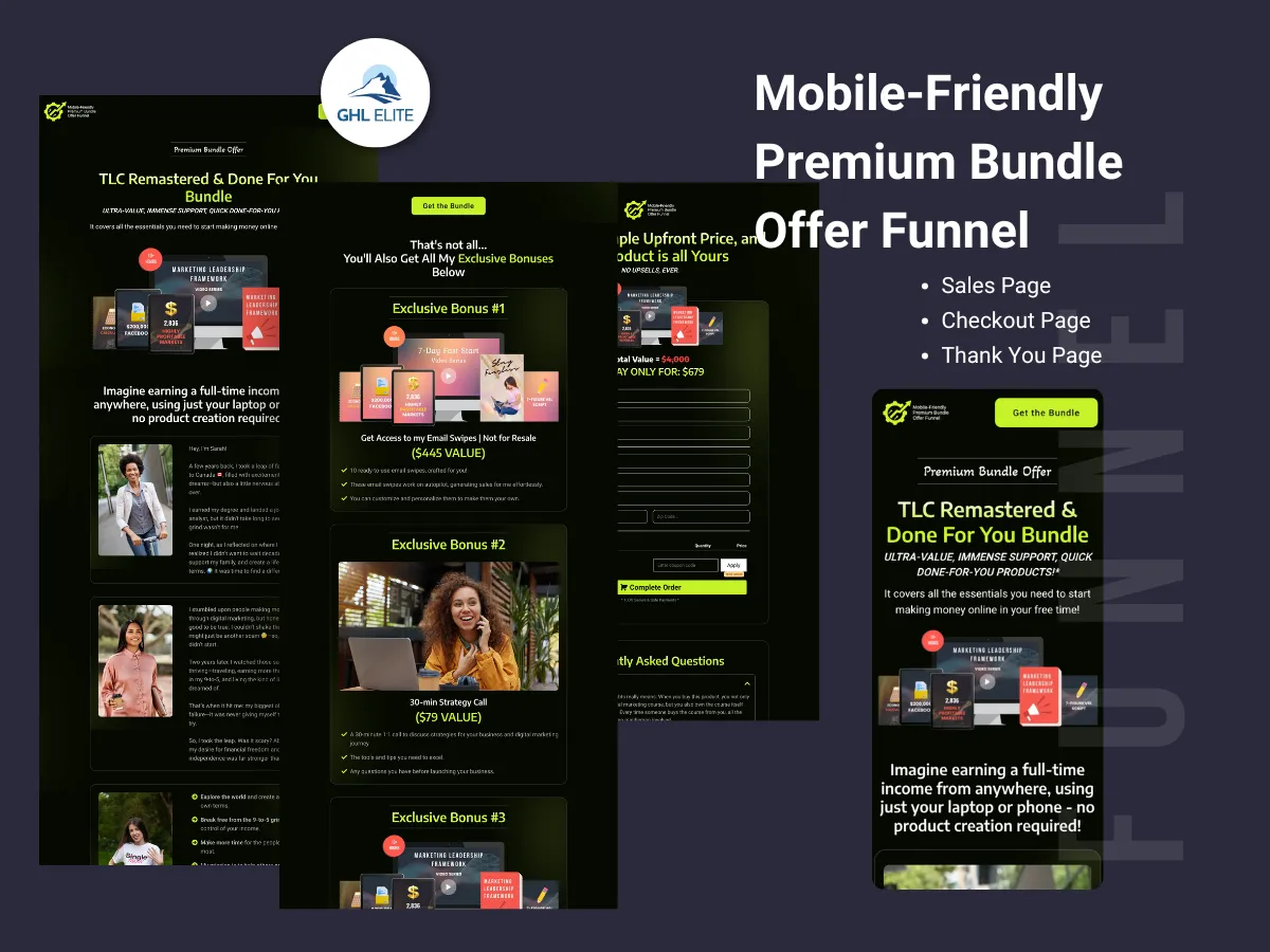 Mobile-Friendly Premium Bundle Offer Funnel