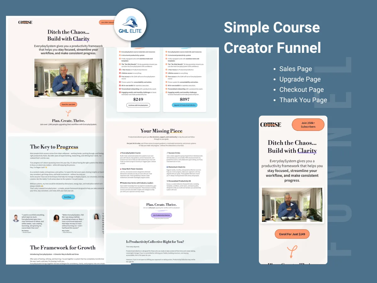 Simple Course Creator Funnel