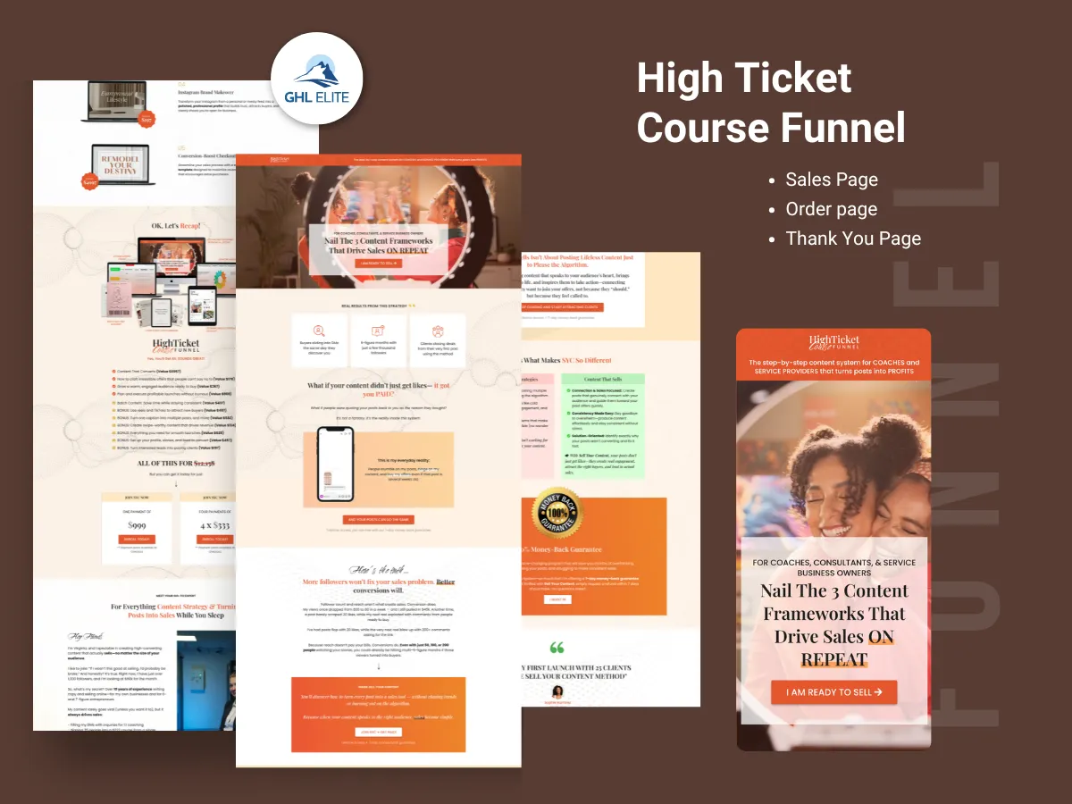 High Ticket Course Funnel