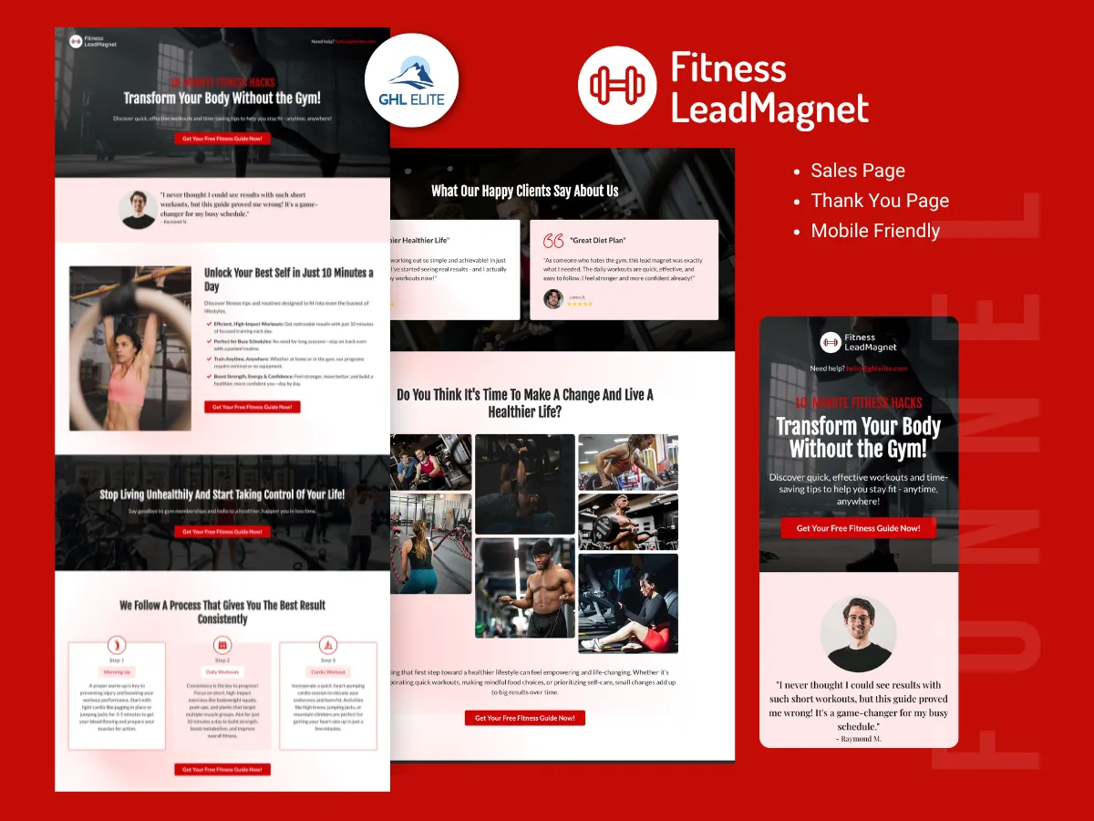 Fitness Lead Magnet Funnel