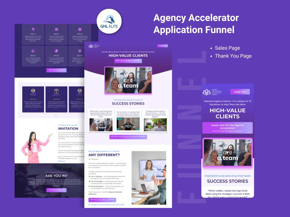 Agency Accelerator Application Funnel