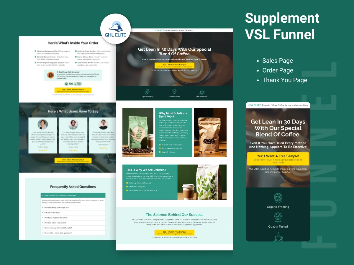 Supplement VSL Funnel