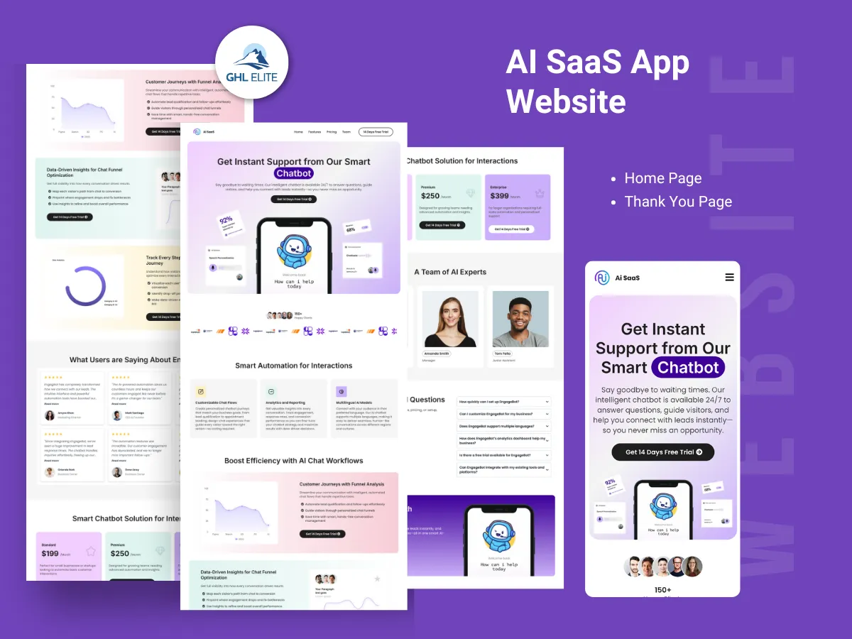 AI SaaS App Website