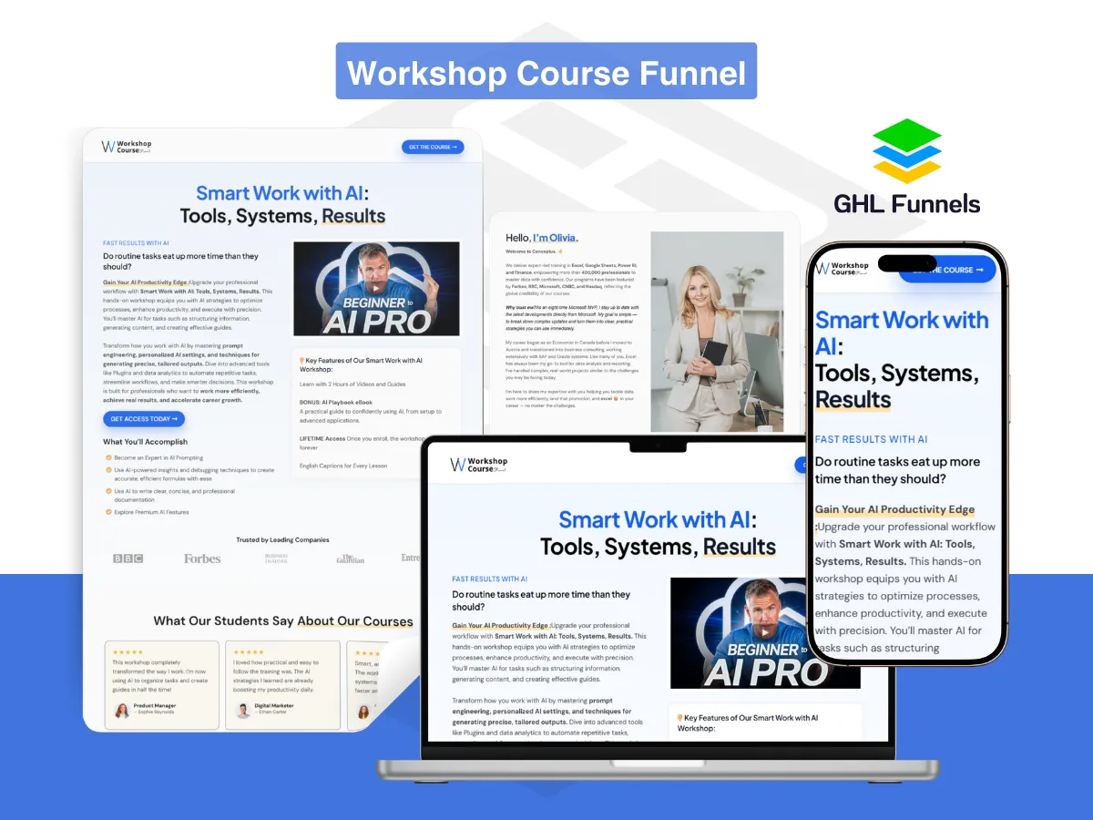 Workshop Course Funnel