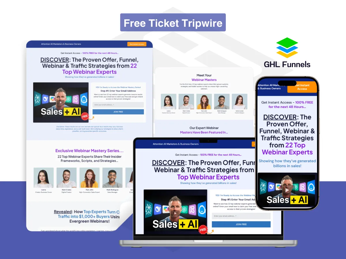 Free Ticket Tripwire Funnel