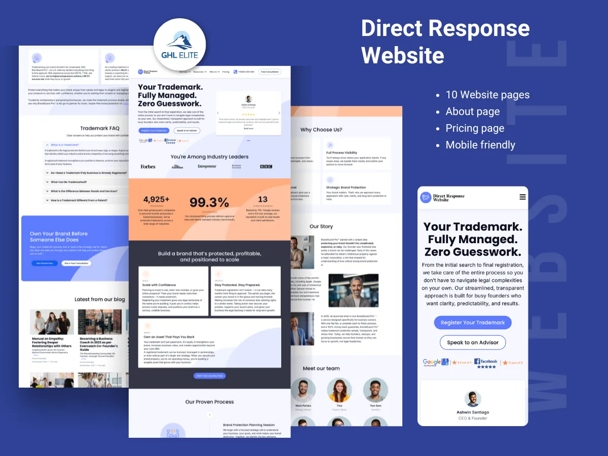 Direct Response Website