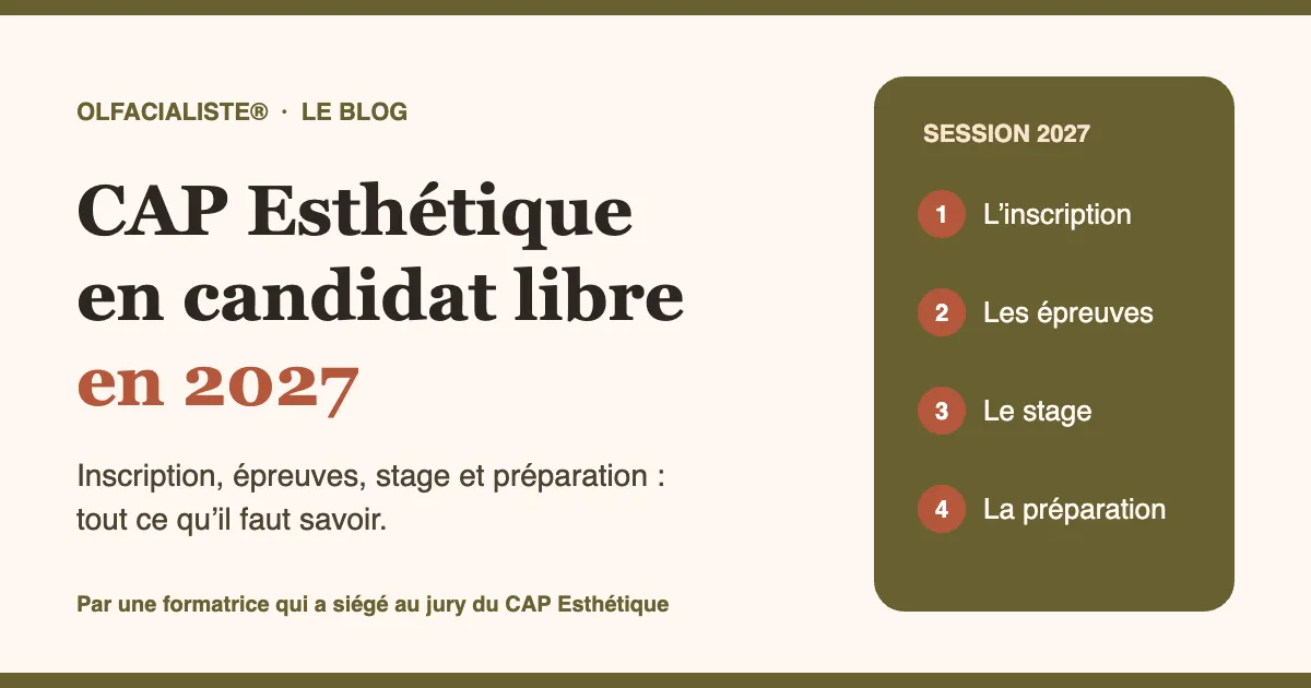 Inscription CAP Esthétique 2027 candidate libre