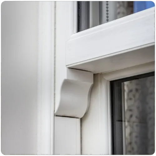 Traditional sash horns on heritage uPVC sliding sash windows for Yorkshire period properties