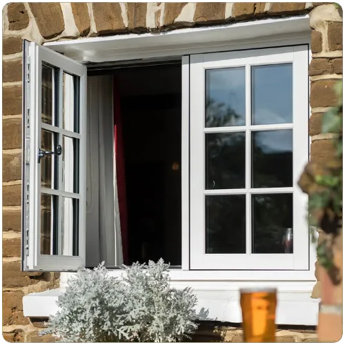 Heritage flush casement window installed on a Yorkshire stone property with traditional styling