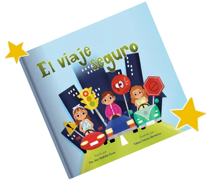 Caja abierta del kit didáctico con materiales lúdicos, tarjetas de prevención y herramientas de confianza