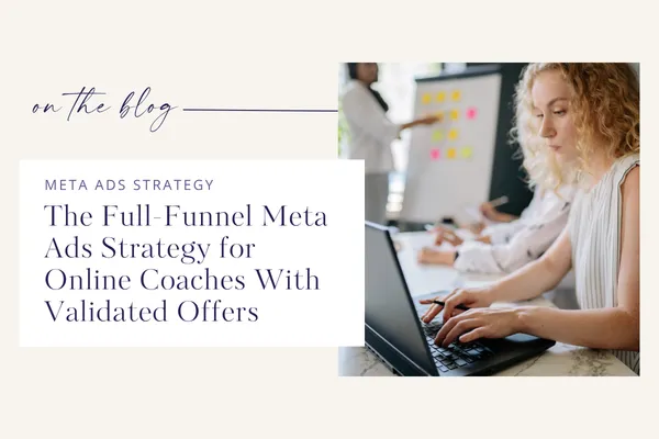 Online business owner building a Meta ads funnel using her existing content