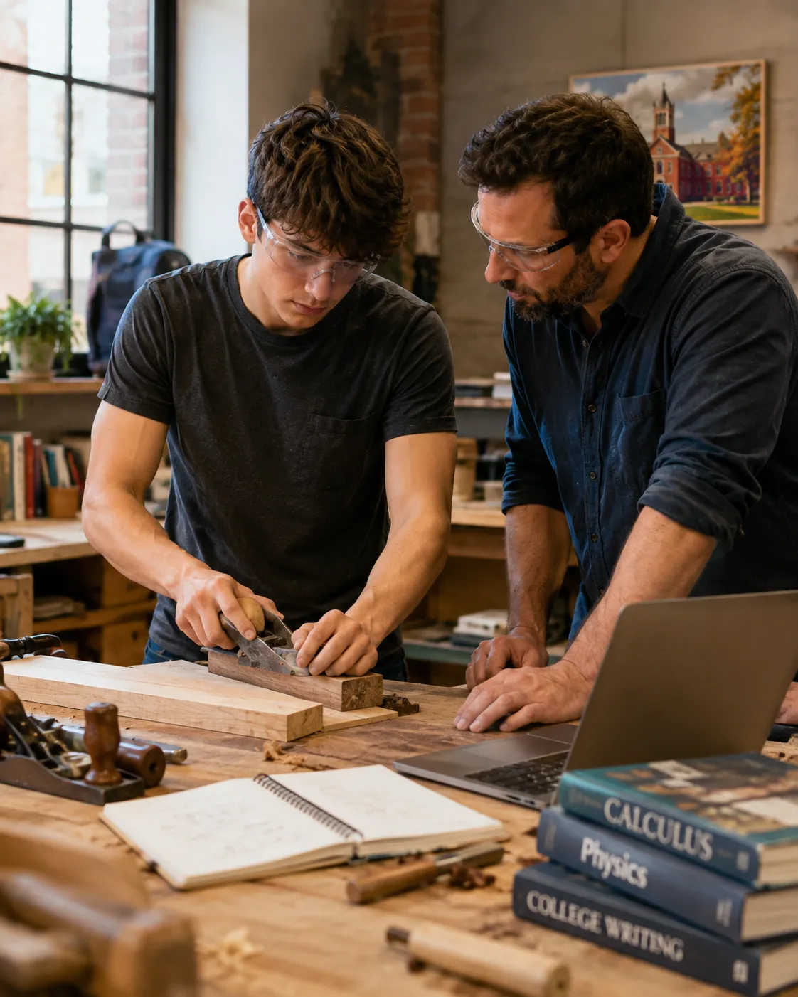 Young adult in an apprenticeship environment