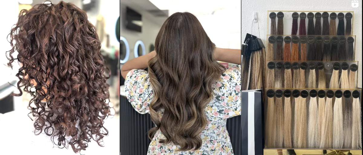 Woman peeking from behind a pillar with ocean background