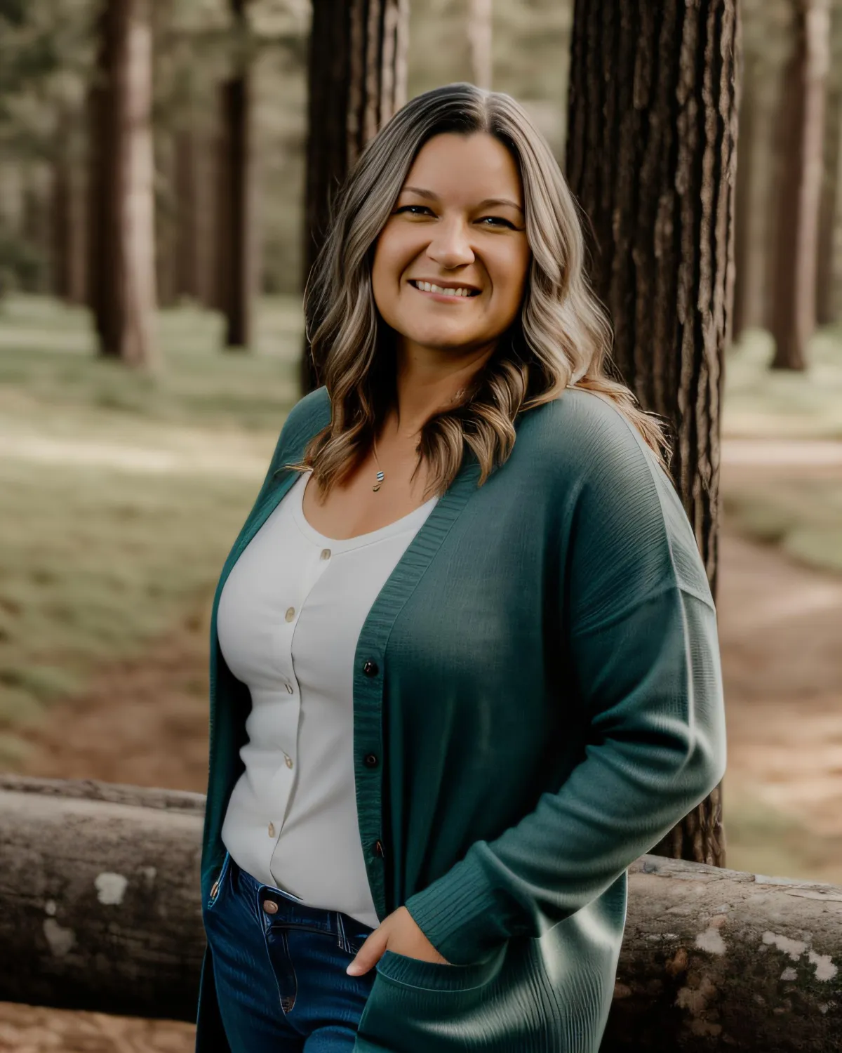 Melanie with laptop and phone
