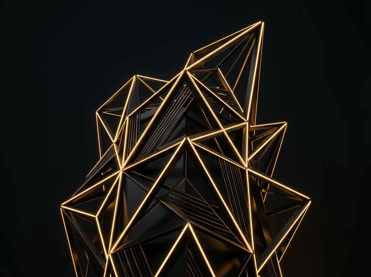 a large display of blue lights in a dark room