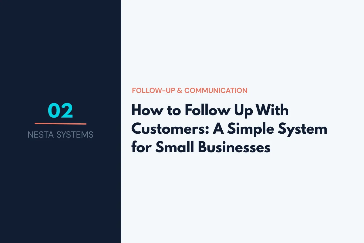 How to Follow Up With Customers: A Simple System for Small Businesses