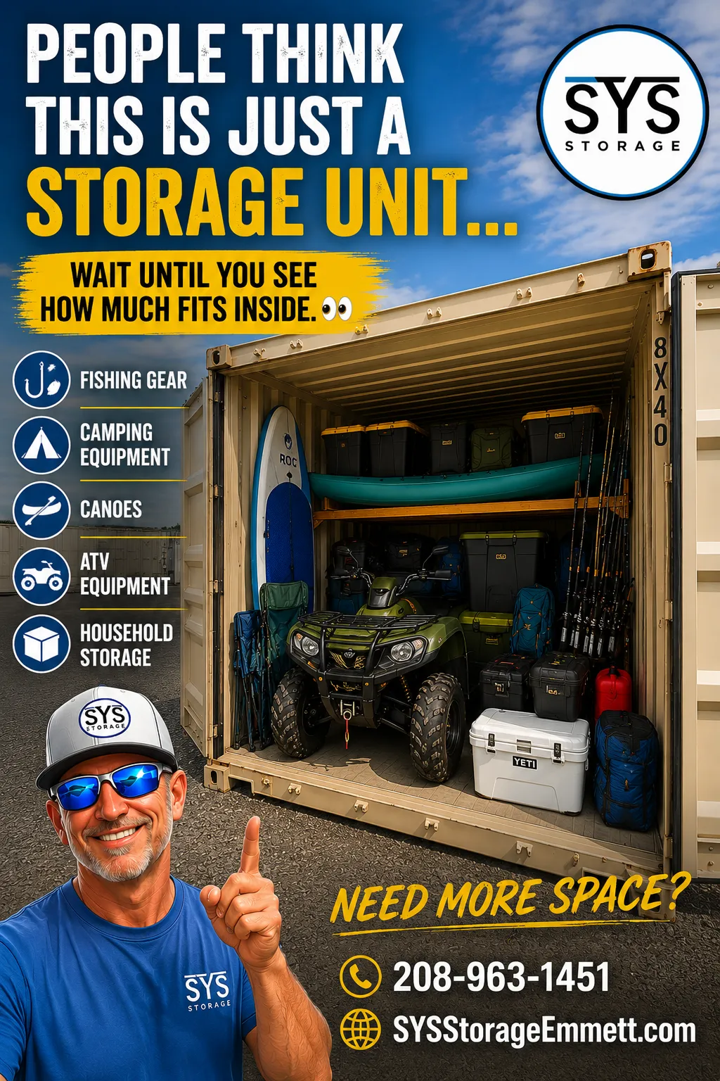 8x20 & 8x40 Shipping Container Storage in Emmett, ID