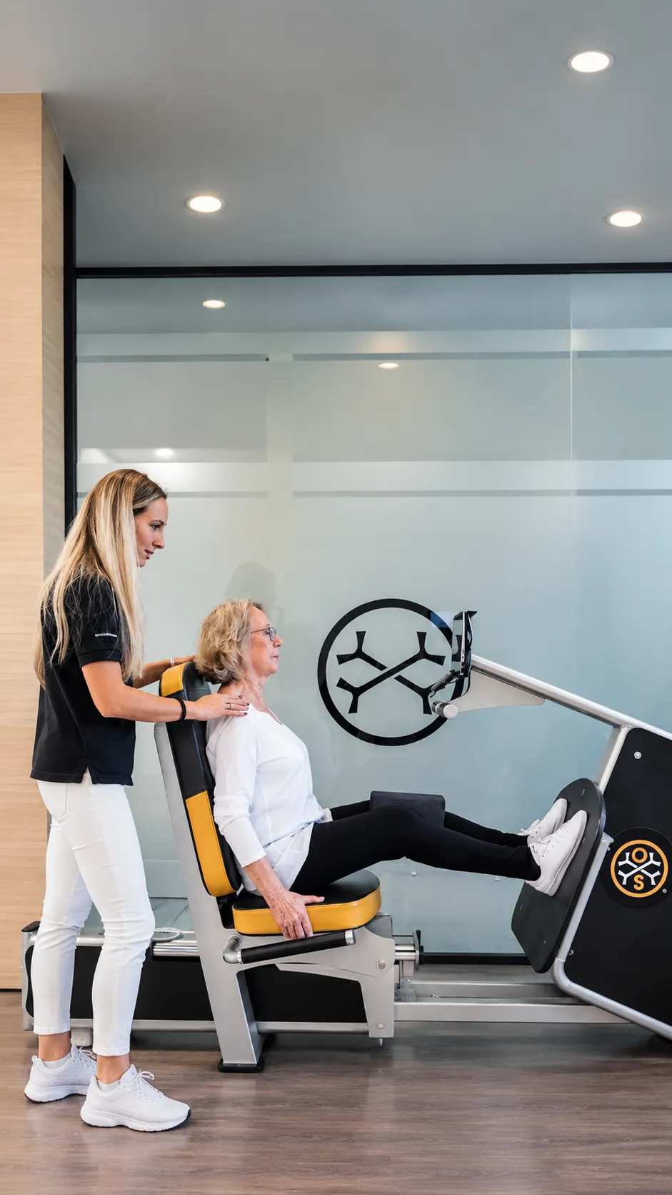 Osteogenic Loading for osteoporosis, osteopenia and low bone density support at OsteoStrong Lake Forest