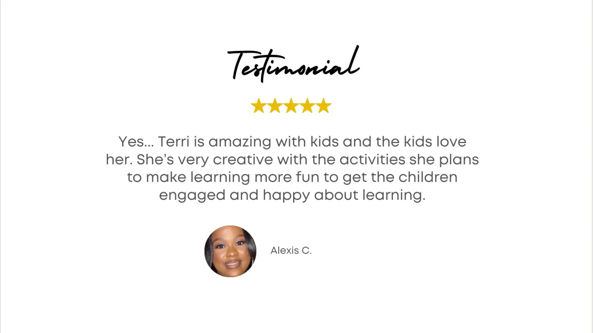 Testimonial - My preschool students love Preschool Club! They enjoy how engaging the teachers are, and I love that they keep their attention which allows me to do other things around the classroom. - Amanda Michelle Smith 