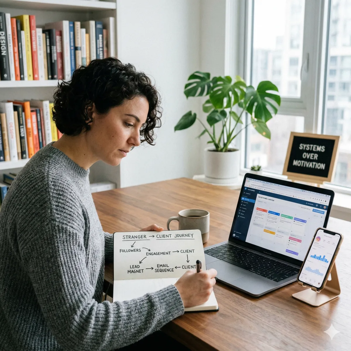 Messy social media content calendar screenshot