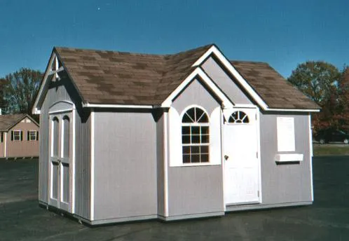 a close up of a wooden structure with a sky background