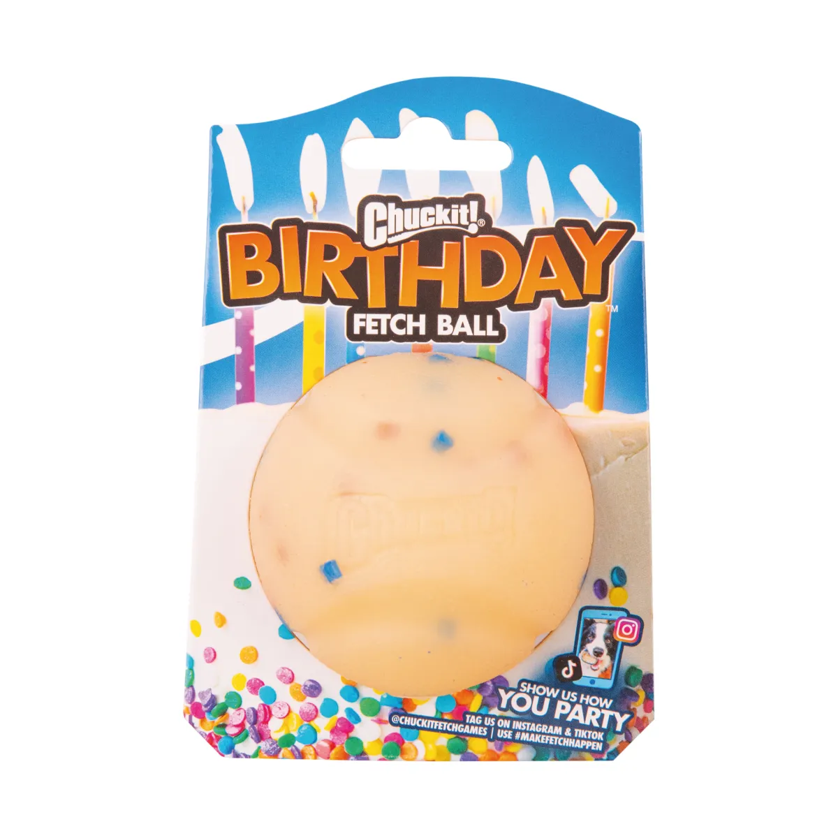 М’яч «Birthday» для ігор з собакою | Розмір М – Image 1
