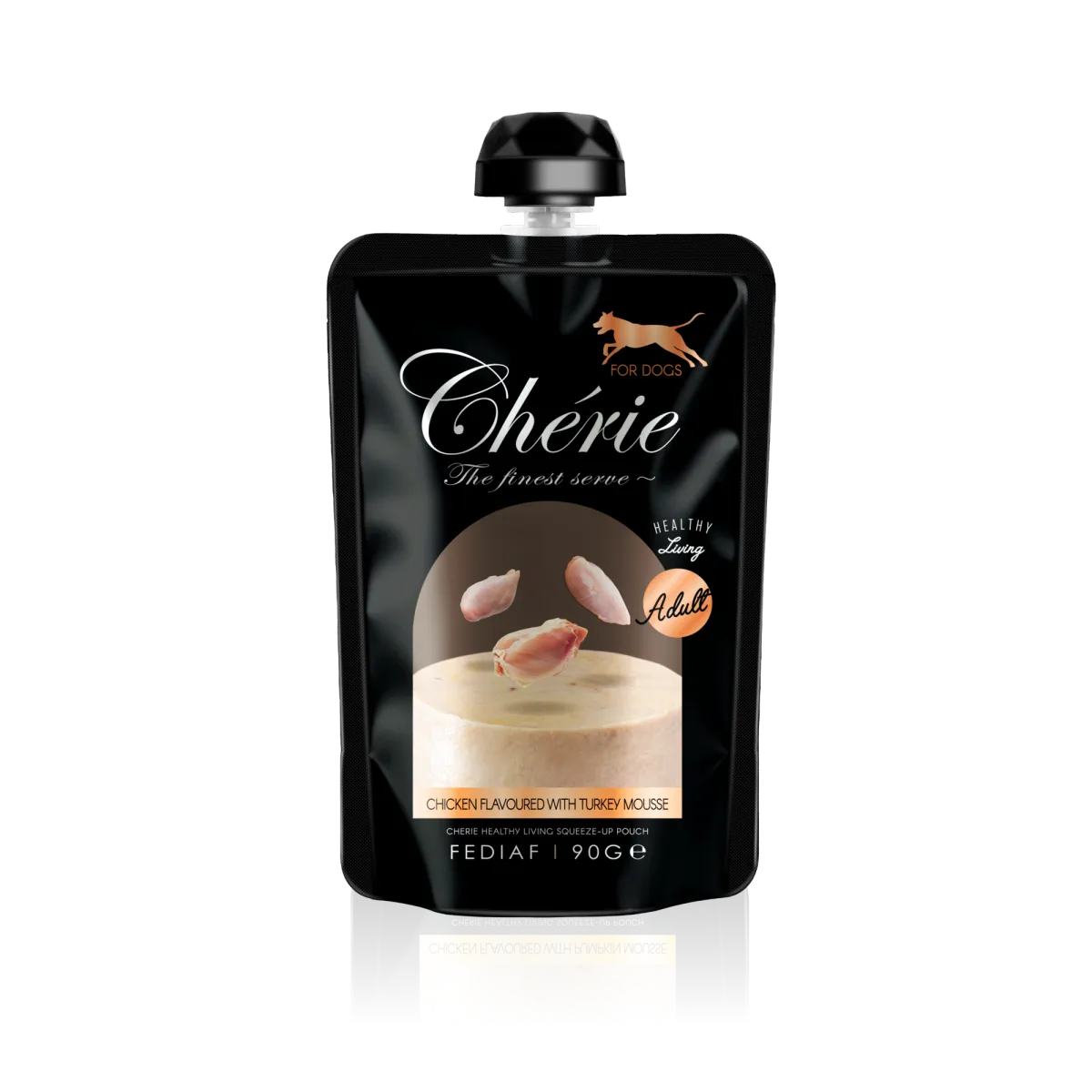 Chérie мус з курки та індички для дорослих собак, 90 г – Image 1