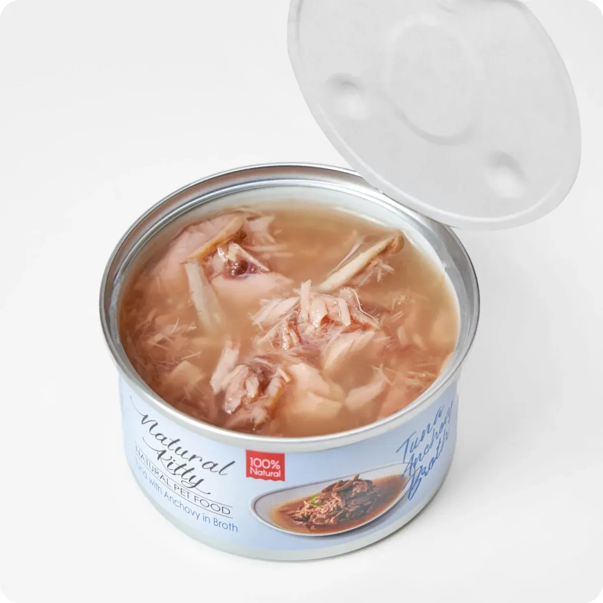 Natural Kitty Тунець з Анчоусами в бульйоні, 80 г – Image 2