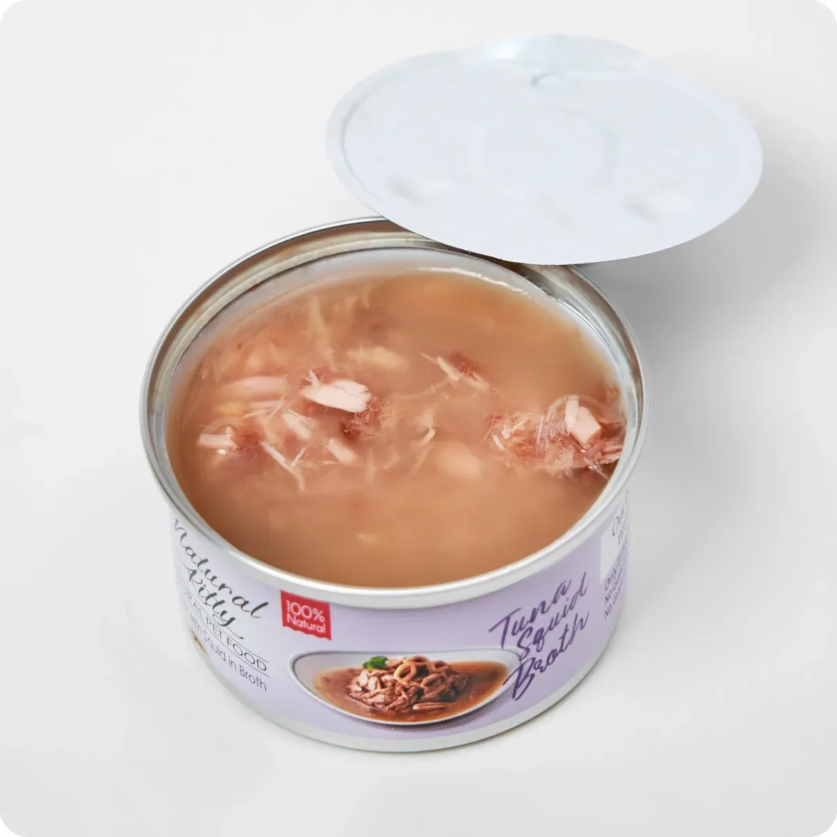 Natural Kitty Тунець з кальмарами в бульйоні, 80 г – Image 2
