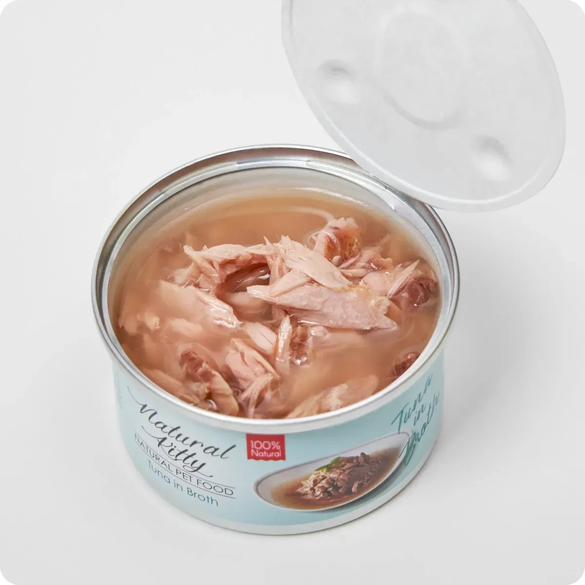 Natural Kitty Тунець у бульйоні, 80 г – Image 2