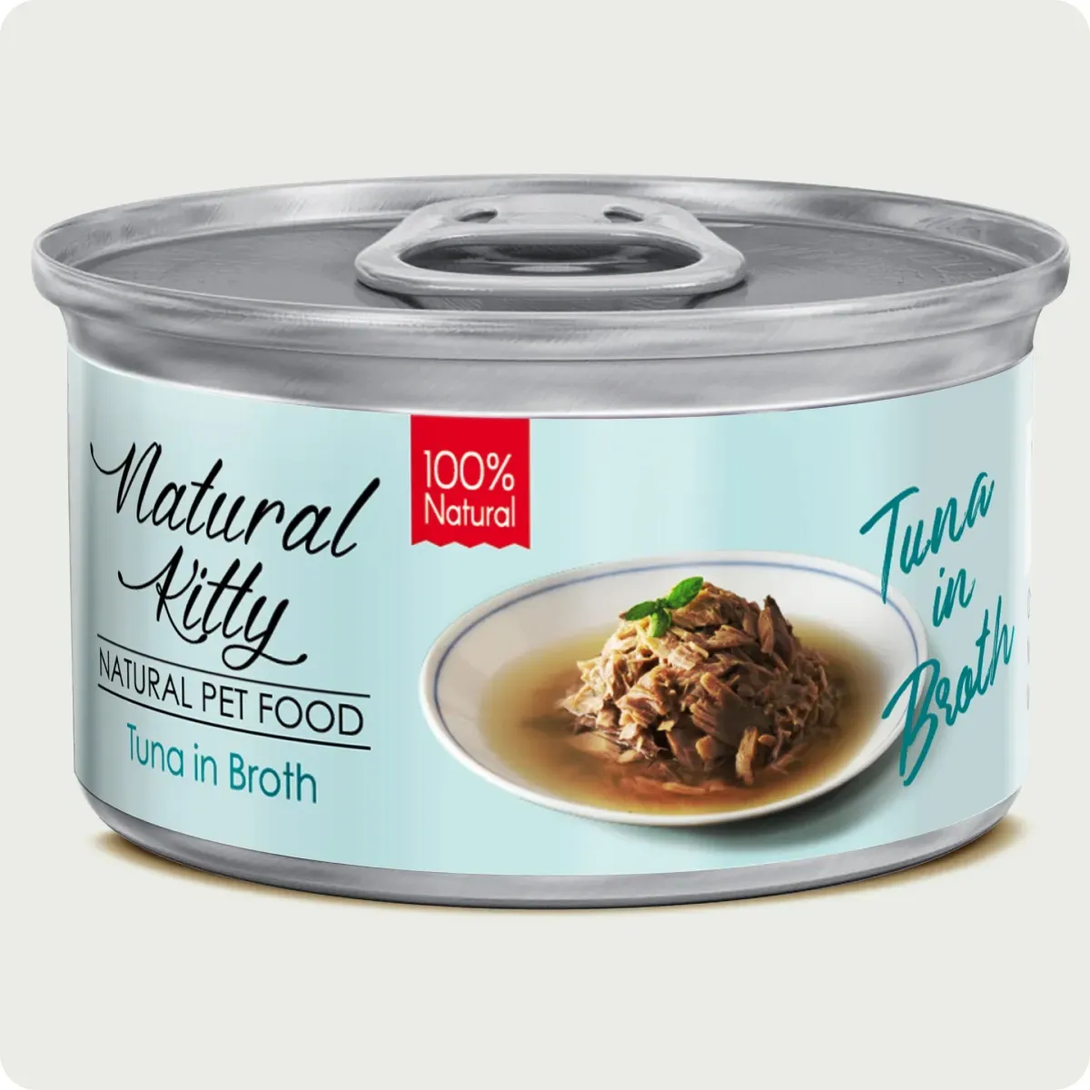 Natural Kitty Тунець у бульйоні, 80 г – Image 1
