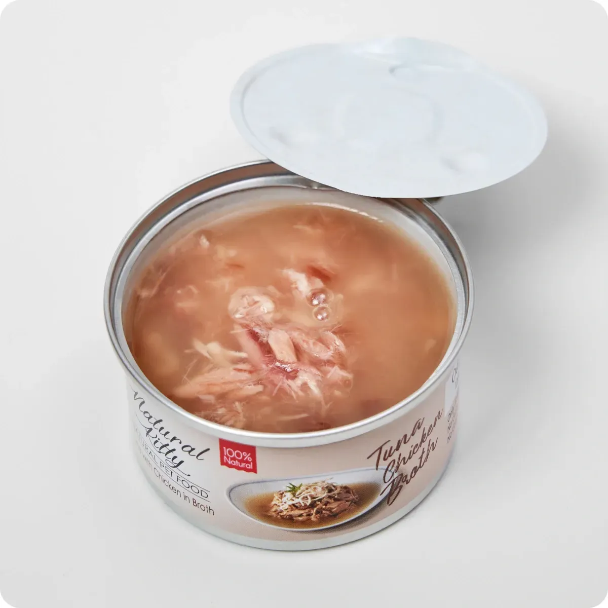Natural Kitty Тунець з куркою в бульйоні, 80 г – Image 2