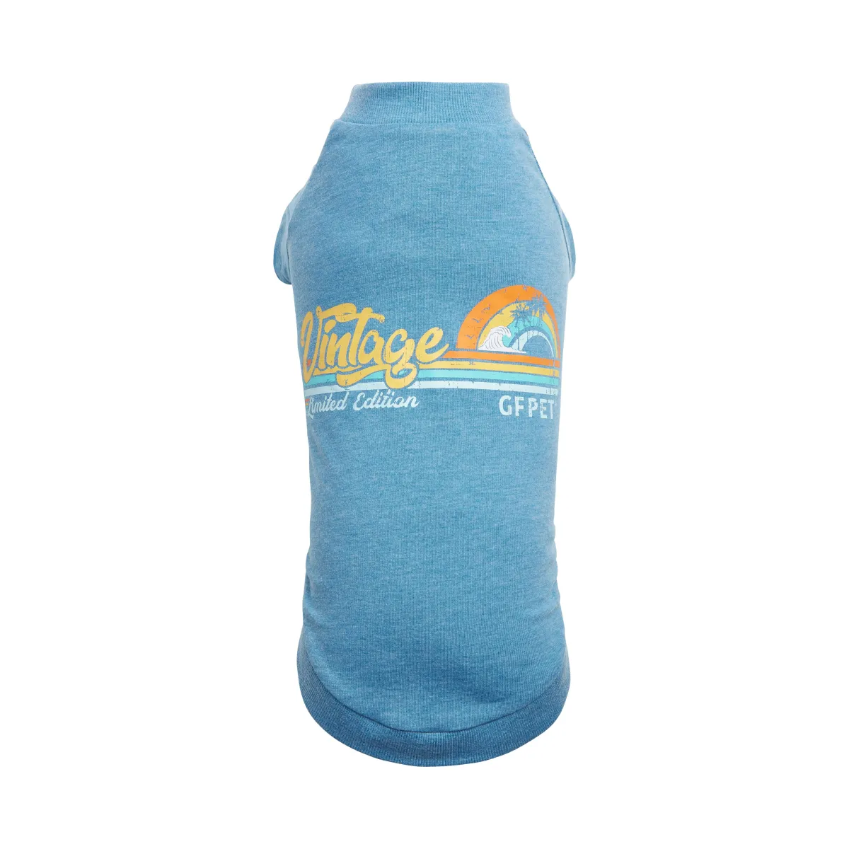 GF Pet Літня футболка для собак з принтом, синя – 2XL
