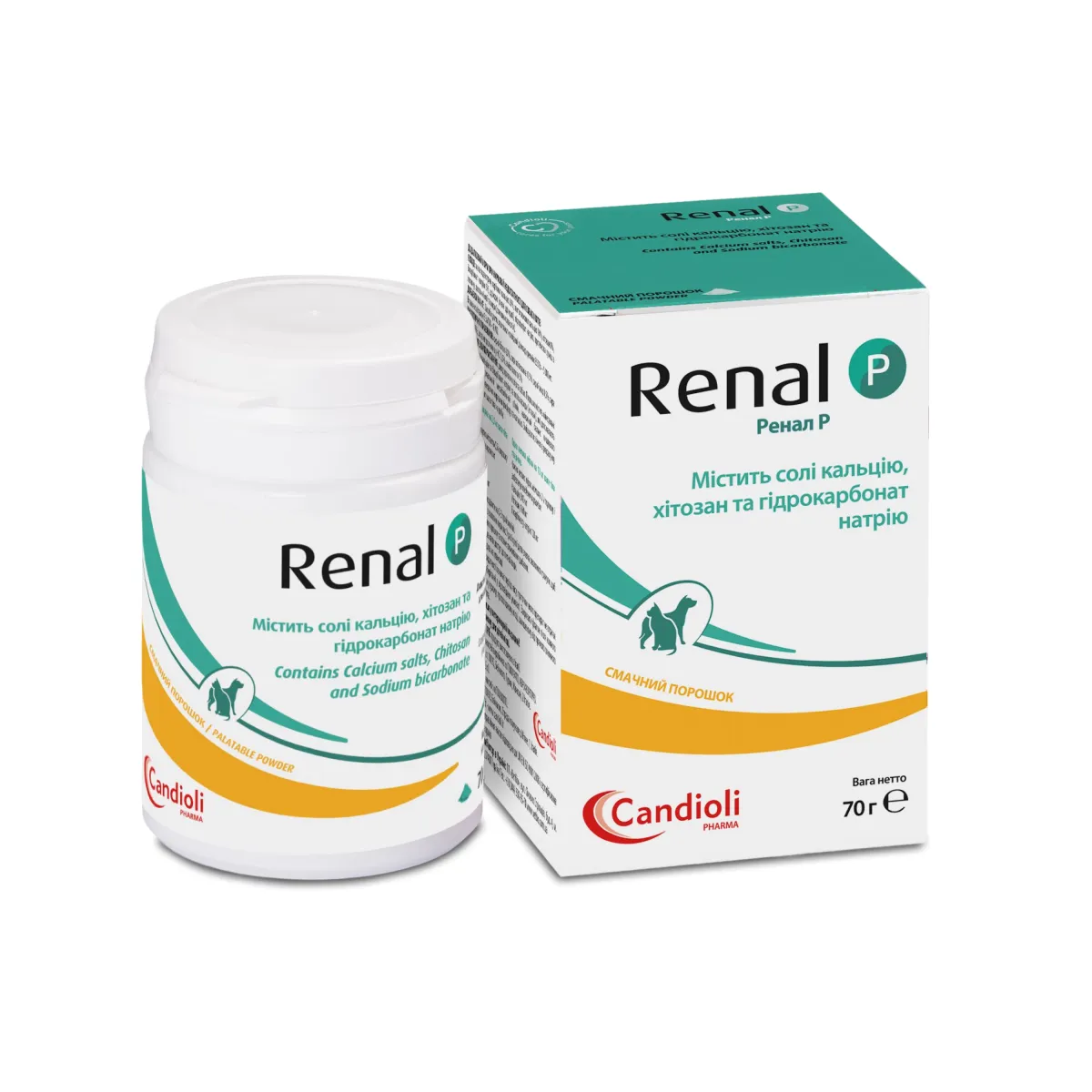 Candioli Порошок при фосфатемії для собак та котів, Ренал Р, 70 гр