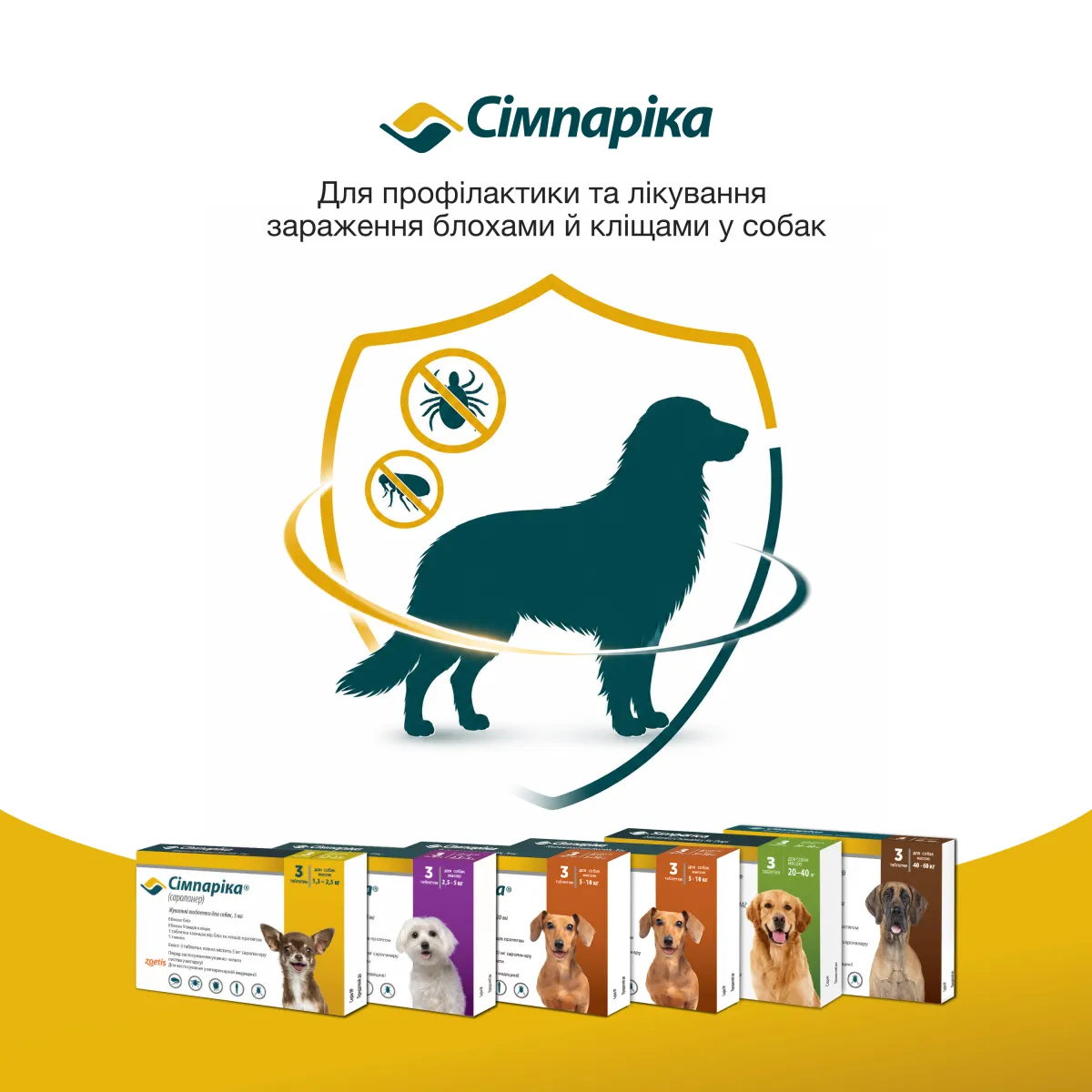 Zoetis Сімпаріка 40 мг жувальні таблетки, для собак 10–20 кг, 3 шт. – Image 3