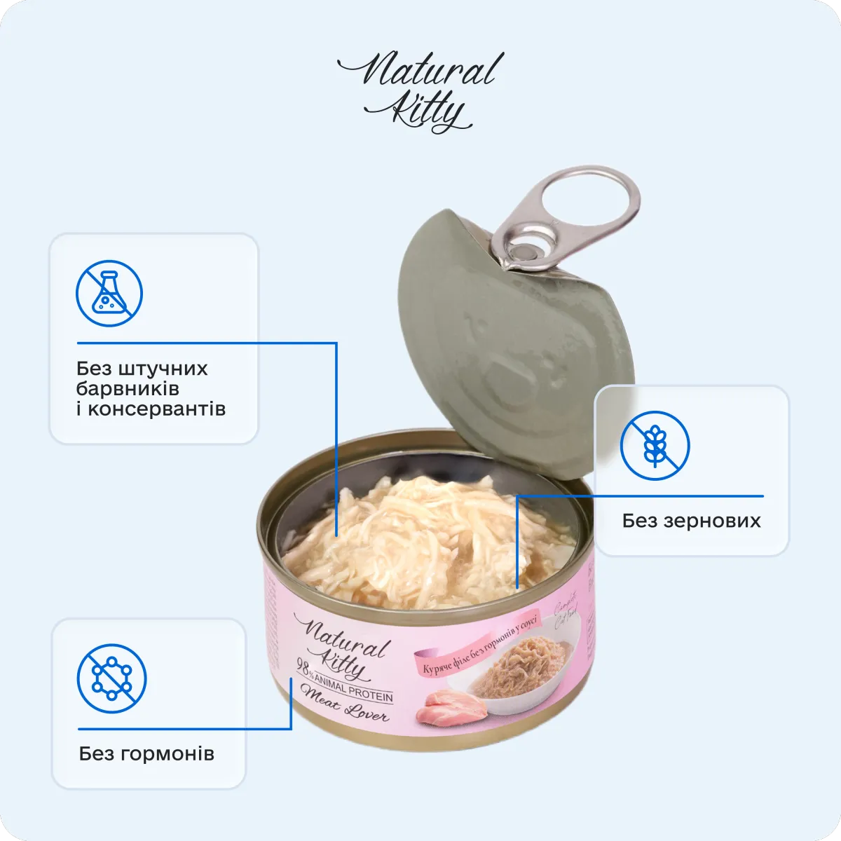 Natural Kitty Куряче філе в соусі, 70 г – Image 5