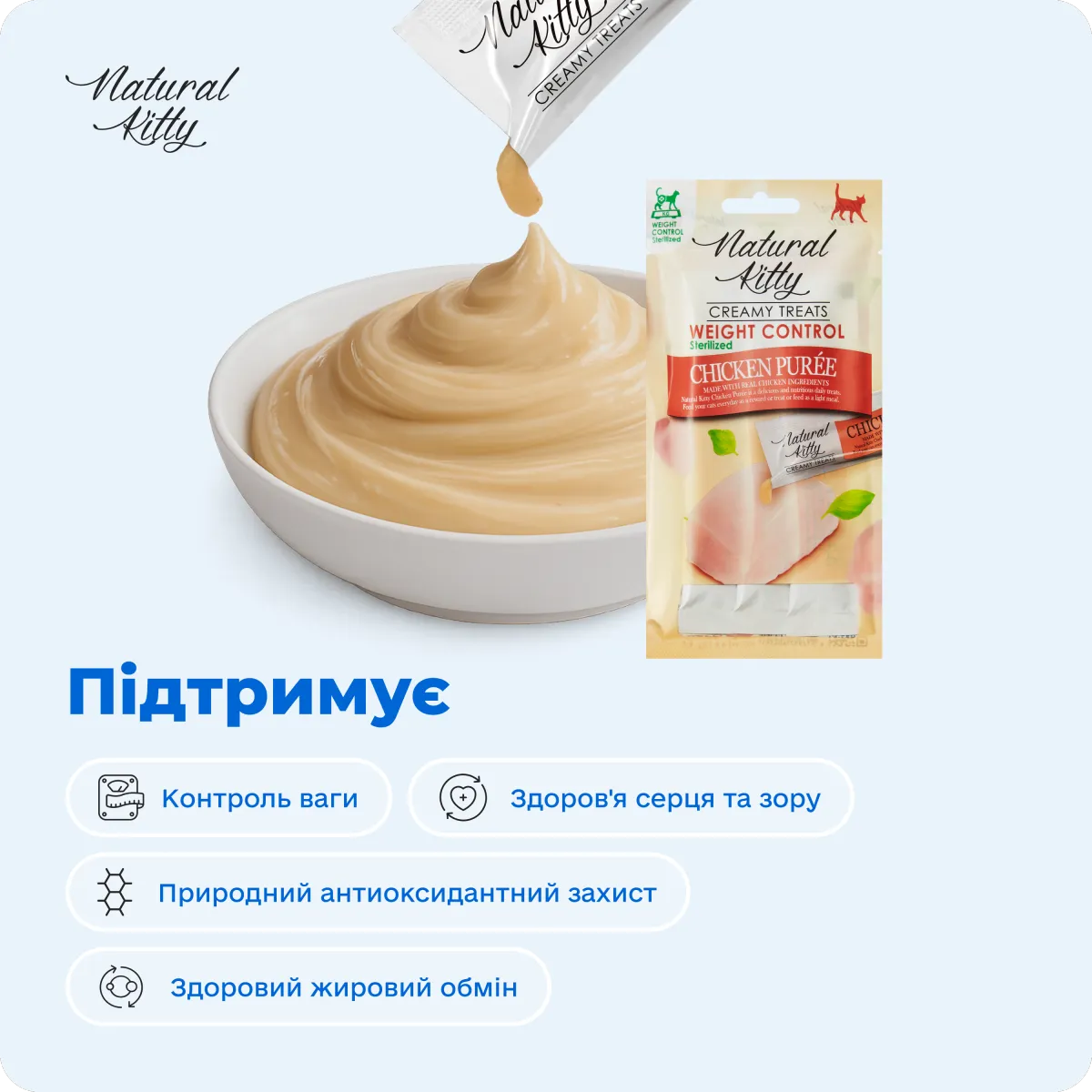 Natural Kitty Функціональні стіки з куркою | Sterilized, 4х12 г – Image 3