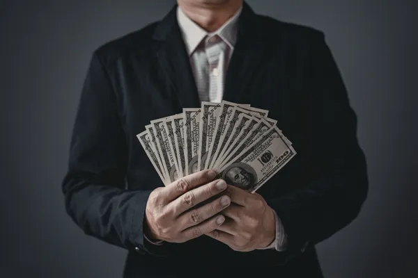 Man holding money