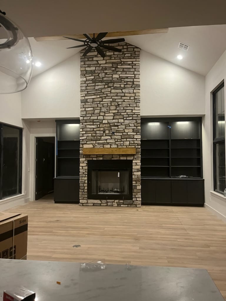 Completed stone structure