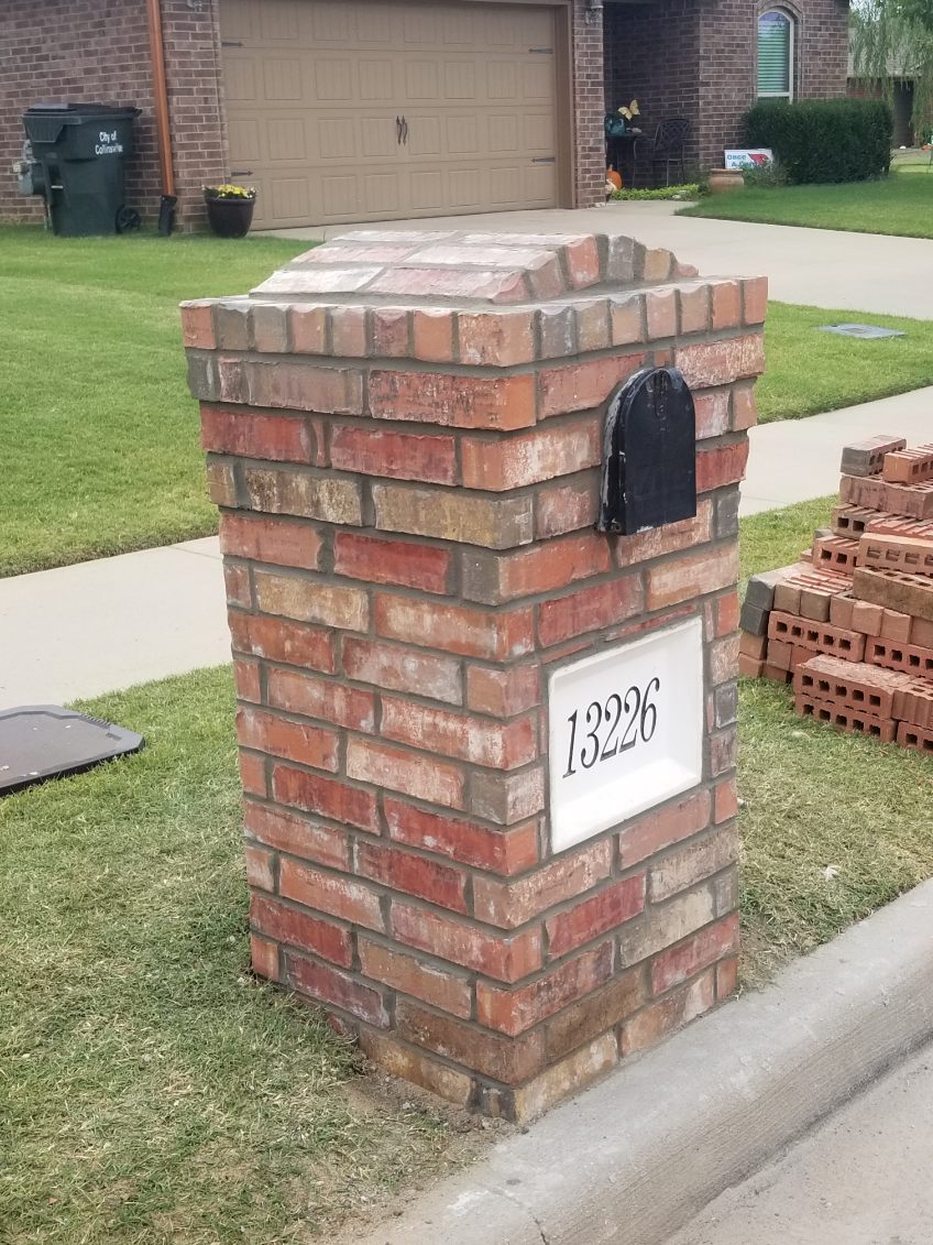 Brick mailbox