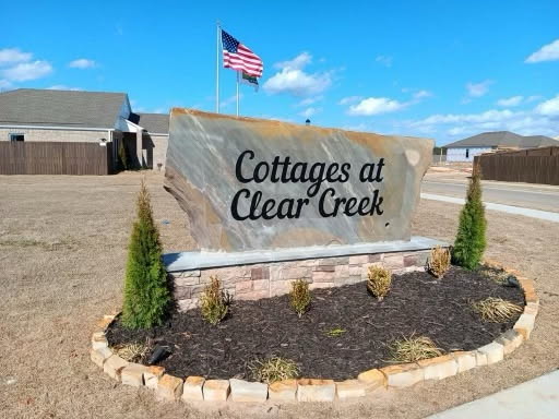 Cottages at Clear Creek Stone Entrance