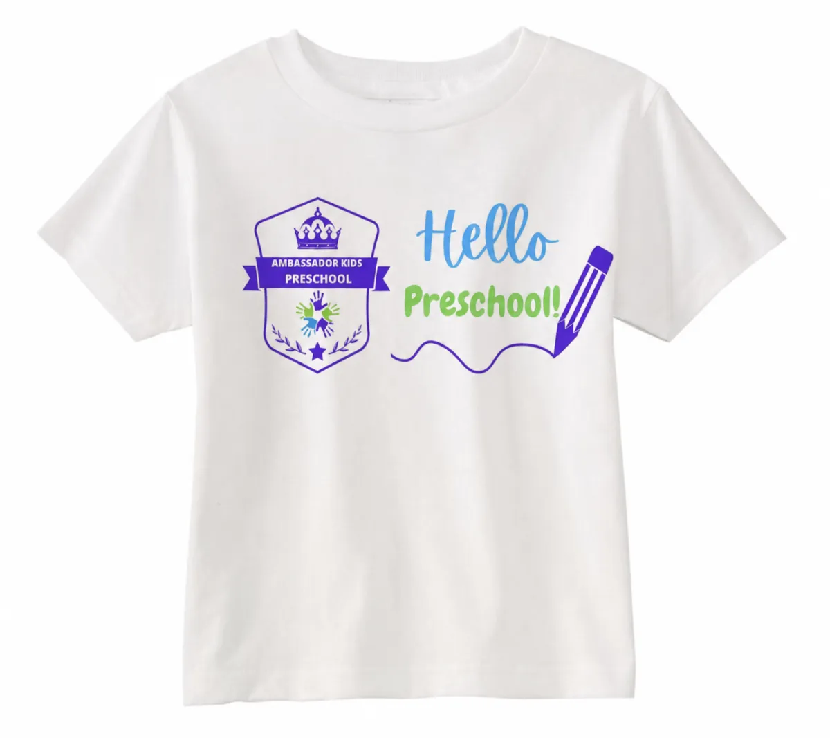 Ambassador Kids Montessori preschool T-shirt that helps children feel included and proud of their school community