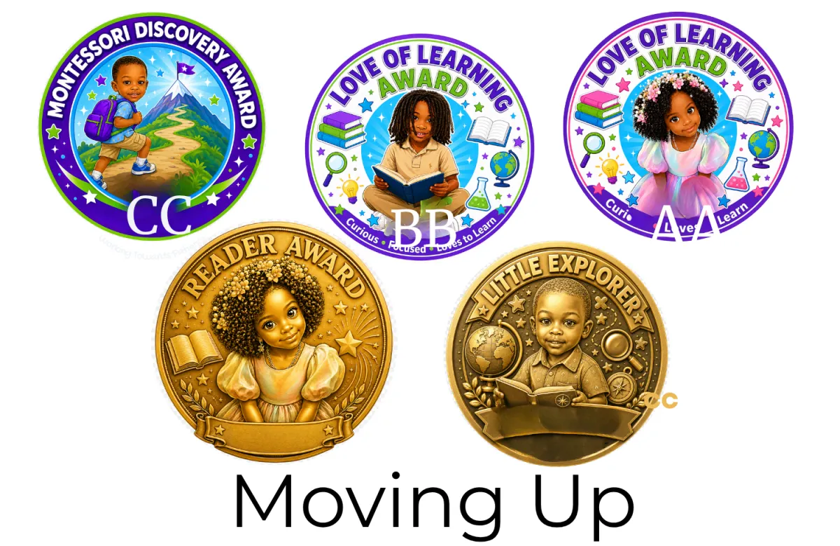 Moving Up Ceremony awards celebrating each child’s individual growth and achievements at Ambassador Kids Montessori in Fort Lauderdale