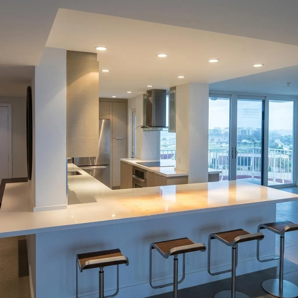 Granite countertop installation example