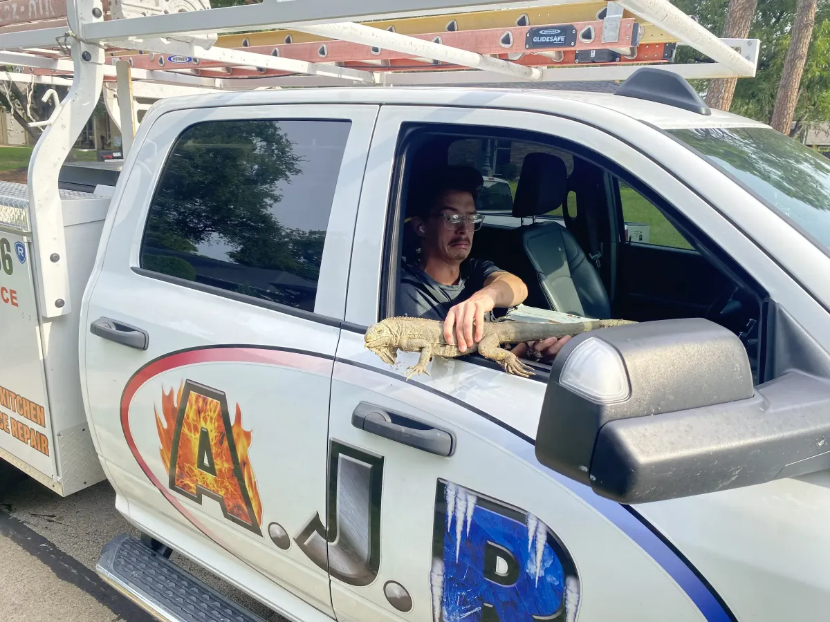 Modern HVAC system on a clean rooftop in Crowley TX with polished metal components and clear cityscape background