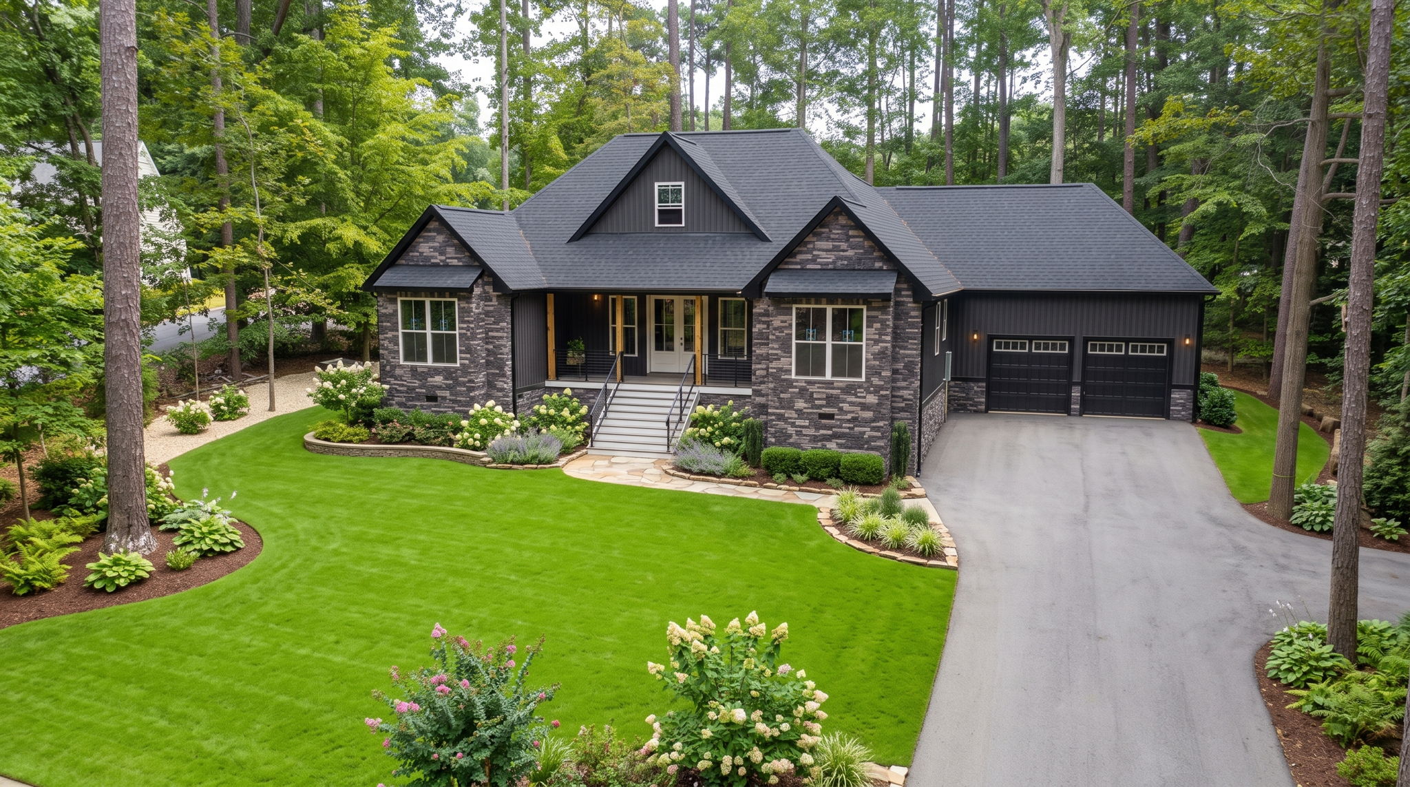 Home with AI-generated landscaping