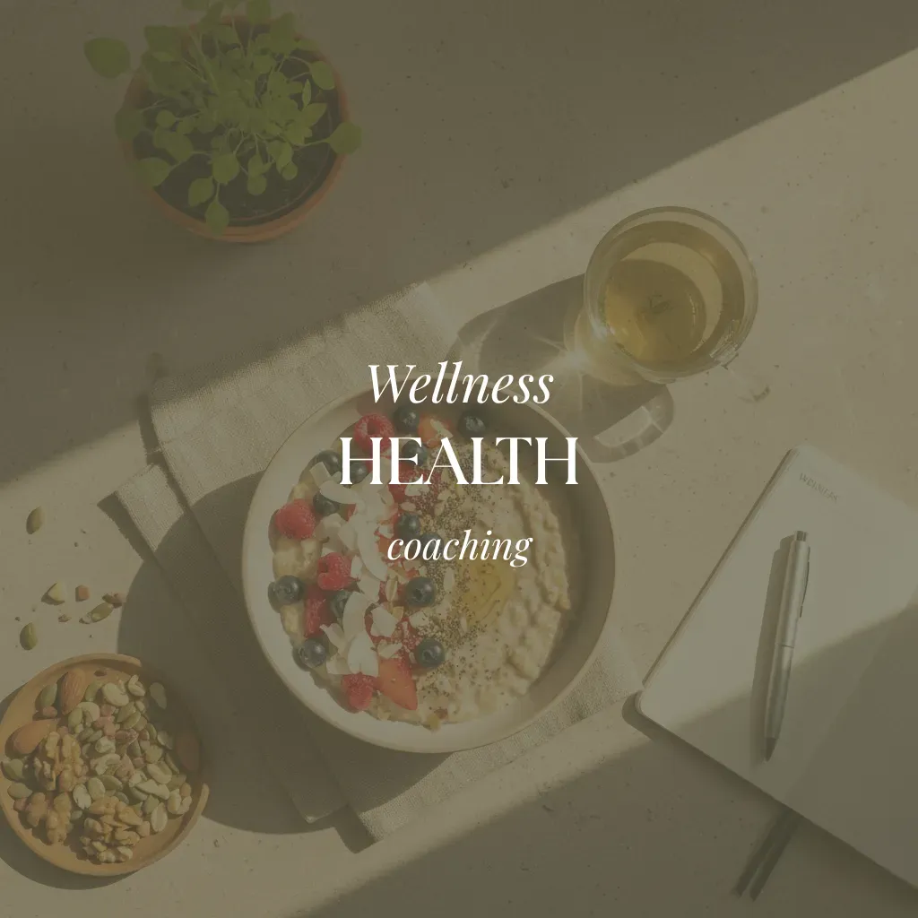 Cozy, candid photo of a woman in a warm living room holding a mug and smiling.