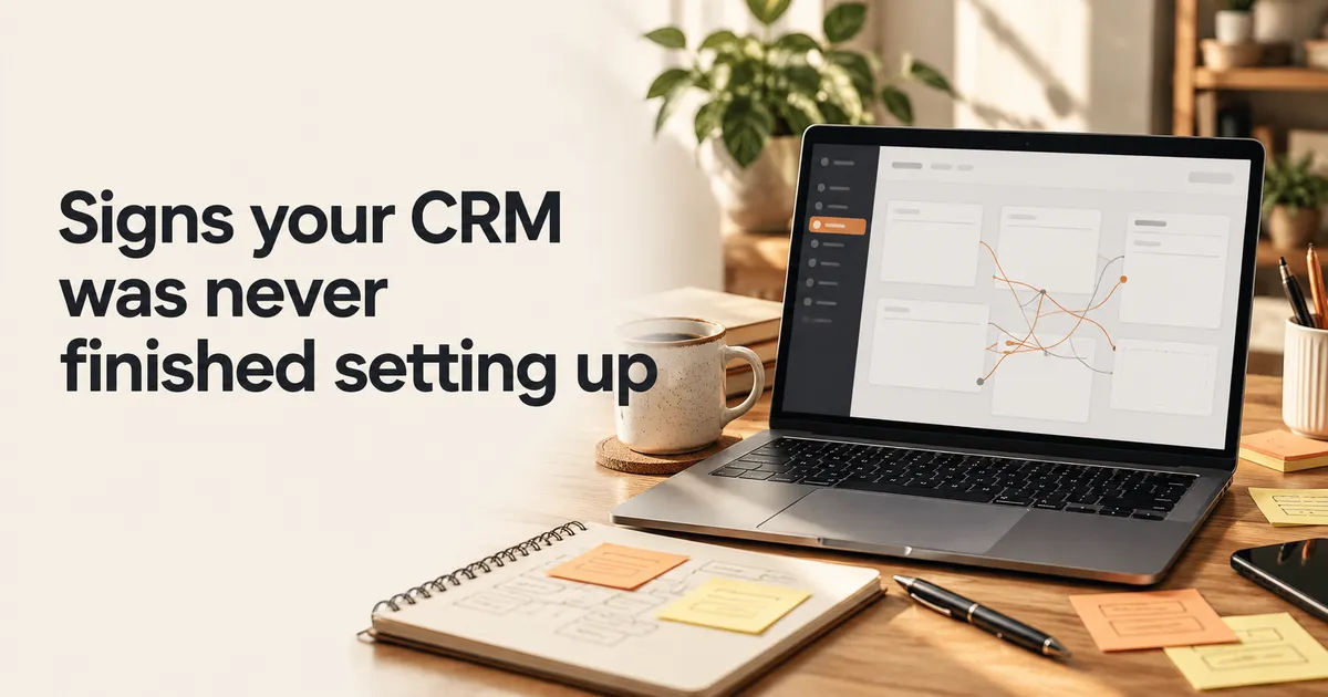Signs your CRM was never finished setting up