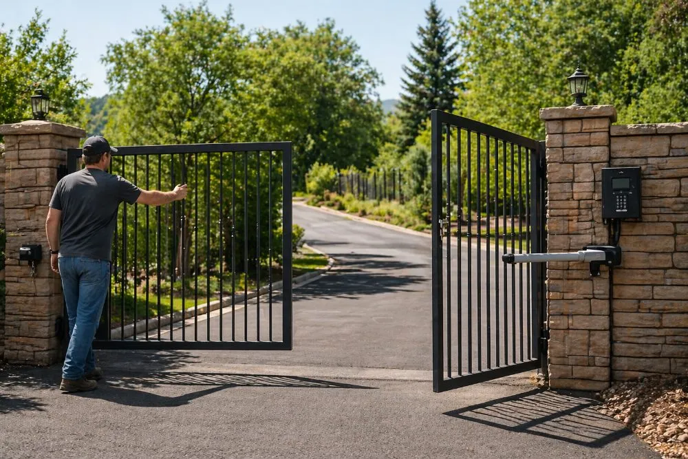 manual gate operation