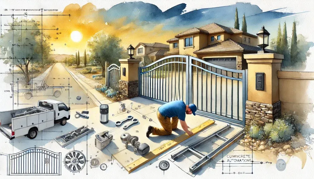 automatic gate installation
